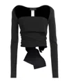 Dolce & Gabbana Solid Fitted Cropped Top In Black