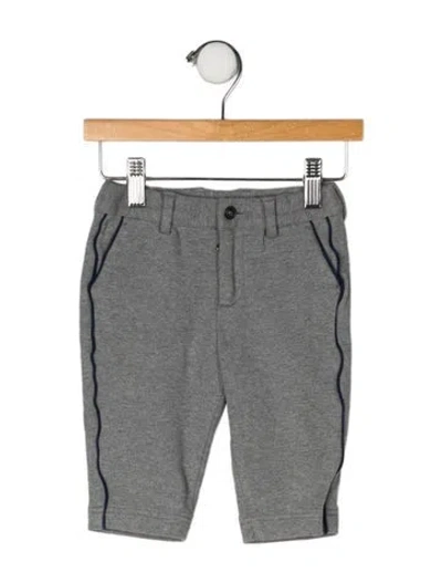 Pre-owned Dolce & Gabbana Babies' Solid Flat Front Pants In Grey