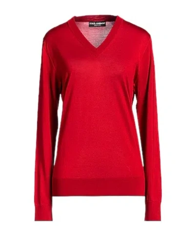 Dolce & Gabbana Solid Knit In Red