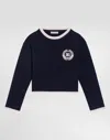 Dolce & Gabbana Solid Knit Sweater In Blue