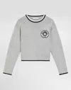 Dolce & Gabbana Solid Knit Sweater In Gray