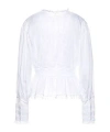 Dolce & Gabbana Solid Lace Long Sleeve Top In White