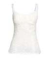 Dolce & Gabbana Solid Lace Top In White