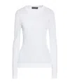 Dolce & Gabbana Solid Lightweight Knit Sweater In White
