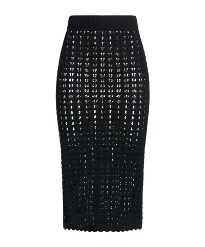 Dolce & Gabbana Solid Pencil Skirt In Black