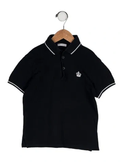 Pre-owned Dolce & Gabbana Babies' Solid Polo Top In Blue