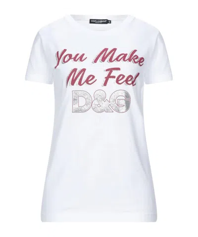 Dolce & Gabbana Solid Short Sleeve T-shirt In White
