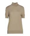 Dolce & Gabbana Solid Short-sleeve Turtleneck In Neutral