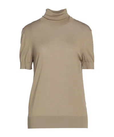 Dolce & Gabbana Solid Short-sleeve Turtleneck In Neutral