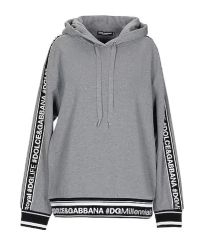 Dolce & Gabbana Solid Sweatshirt In Grey