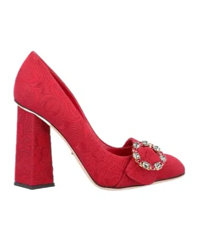 Dolce & Gabbana Solid Textured Highheeled Shoes In Multi