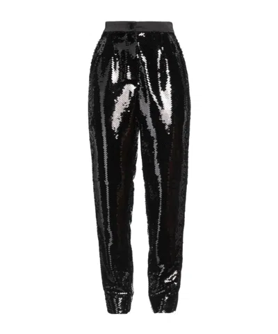 Dolce & Gabbana Solid-color Casual Trousers In Black