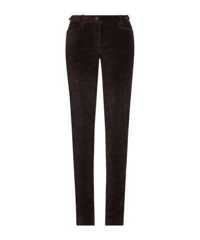 Dolce & Gabbana Solidcolor Corduroy Pants In Brown