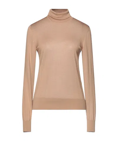 Dolce & Gabbana Solid-color Lightweight Turtleneck Sweater In Brown