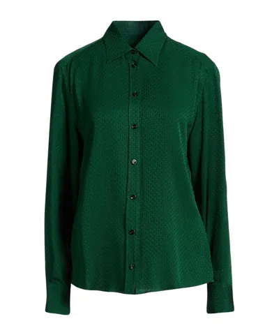 Dolce & Gabbana Solid-color Long-sleeve Shirt In Green