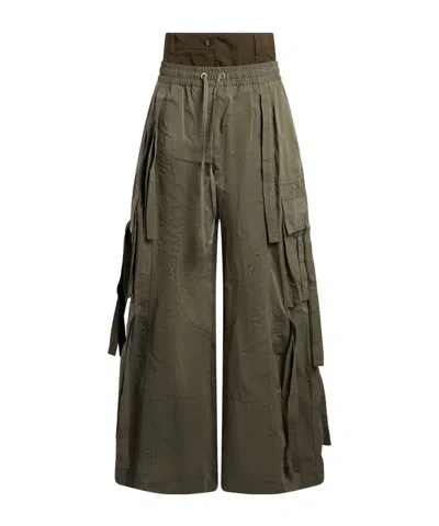 Dolce & Gabbana Solid-colored Cargo Pants In Green