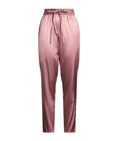 Dolce & Gabbana Solid-colored Satin Trousers In Pink