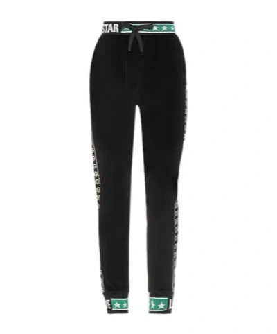 Dolce & Gabbana Solid-colored Velvet Trousers In Blue