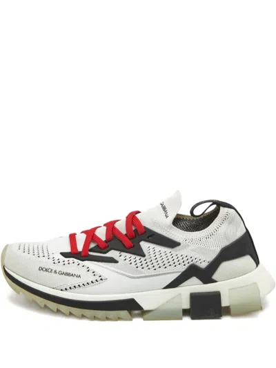 Pre-owned Dolce & Gabbana Sorrento Lace-up Sneakers In White