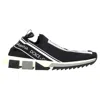 Dolce & Gabbana Black White Sorrento Low Top Sneakers Shoes In Black