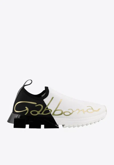 Dolce & Gabbana Sorrento Low-top Slip-on Sneakers In Multicolor
