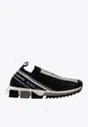 Dolce & Gabbana Sorrento Melt Low-top Sneakers With Crystals In Black