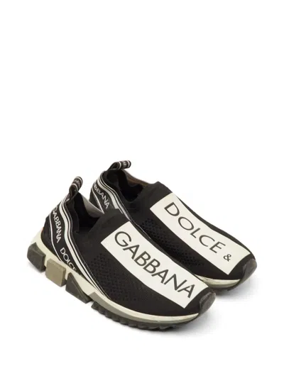 Pre-owned Dolce & Gabbana Sorrento Slip-on Sneakers In Black