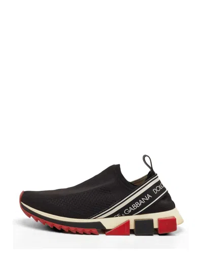 Pre-owned Dolce & Gabbana Sorrento Slip-on Sneakers In Black
