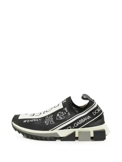 Pre-owned Dolce & Gabbana Sorrento Slip-on Sneakers In Black