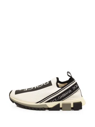 Pre-owned Dolce & Gabbana Sorrento Slip-on Sneakers In Neutral