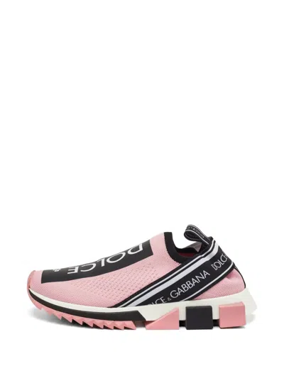 Pre-owned Dolce & Gabbana Sorrento Slip-on Sneakers In Pink