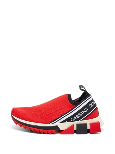 Pre-owned Dolce & Gabbana Sorrento Slip-on Sneakers In Red