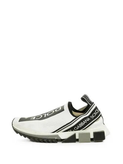 Pre-owned Dolce & Gabbana Sorrento Slip-on Sneakers In White