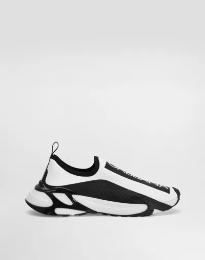 DOLCE & GABBANA SORRENTO SNEAKERS IN STRETCH MESH WITH LOGO