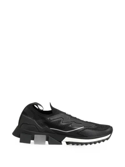 Dolce & Gabbana Sorrento Stretch Sneakers In Black