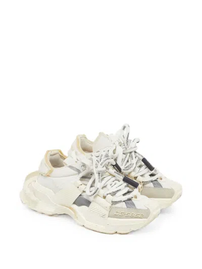 Pre-owned Dolce & Gabbana Space Panelled Sneakers In Neutral