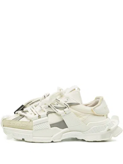 Pre-owned Dolce & Gabbana Space Suede Sneakers In White