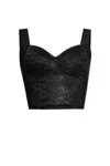 Dolce & Gabbana Corset With Lace Edge In Black
