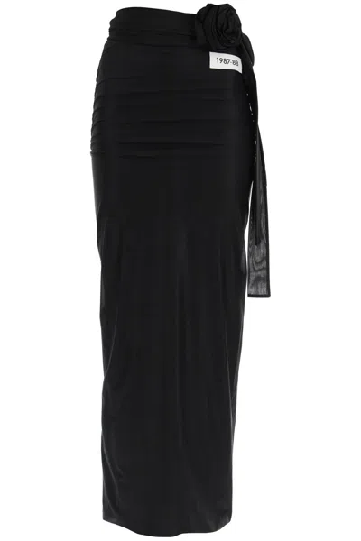 Dolce & Gabbana Spandex Jersey Maxi Skirt In Black