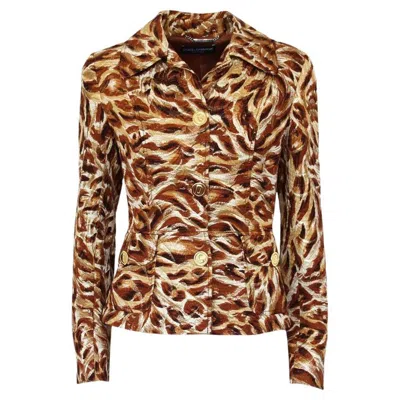 Pre-owned Dolce & Gabbana "special Piece" Jacket Size 38 In Brown