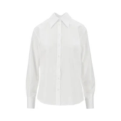 Dolce & Gabbana Specular Construction Poplin Shirt In White
