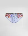 Dolce & Gabbana Shell-print Swimming Trunks In Blue