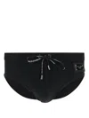 Dolce & Gabbana Logo-plaque Swim Trunks In Black