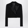 Dolce & Gabbana Cropped Cotton-blend Tuxedo Jacket