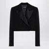 Dolce & Gabbana Wool Gabardine Tuxedo Spencer Cropped Length In Black