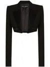 Dolce & Gabbana Twill Spencer Blazer In Schwarz