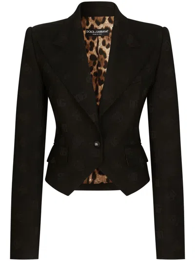 DOLCE & GABBANA SPENCER JACQUARD WOOL BLAZER