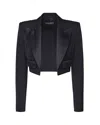 Dolce & Gabbana Spencer Tuxedo In Wool Gabardine In Black