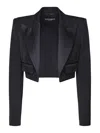 Dolce & Gabbana Spencer Tuxedo In Wool Gabardine In Black