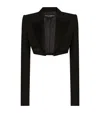 Dolce & Gabbana Cropped Wool-blend Tuxedo Blazer